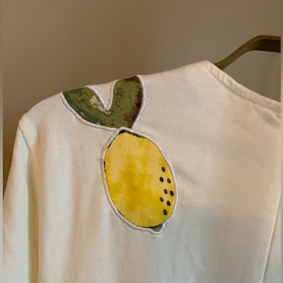 eShakti Lemon Print Dress retro homemaker traditional fun print midi - Picture 9 of 11